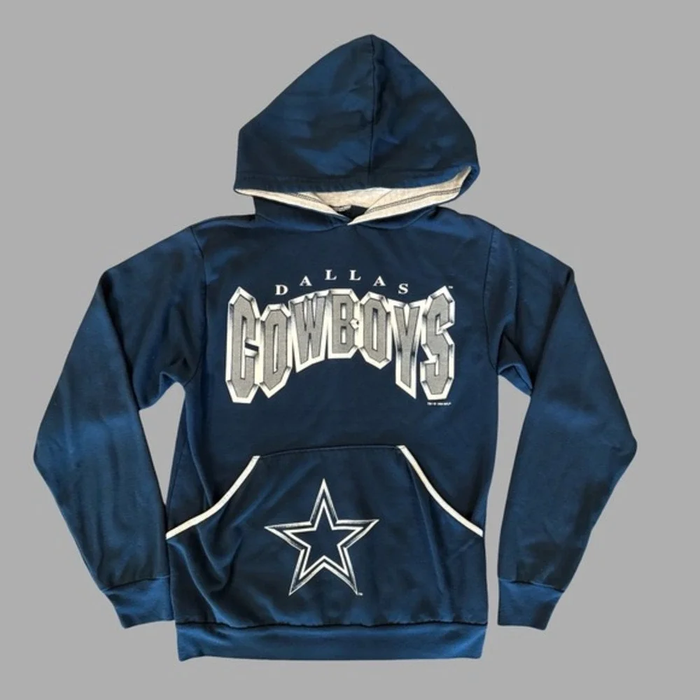 Dallas Cowboys NFL Vintage 90s Hoodie Size Small Football Pullover Sweatshirt